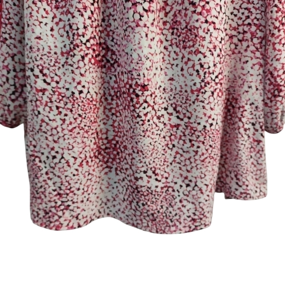 Olivia & Martin Blouses Women's Pink White Cut-out 3/4 Sleeve Size 2X - Picture 4 of 7